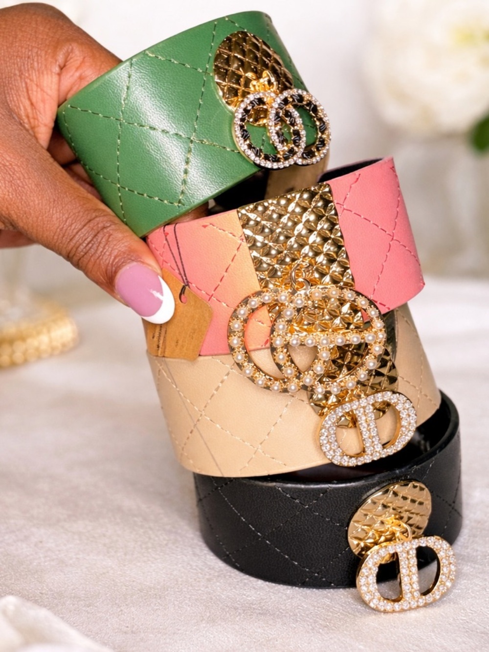 🎂Quilted Faux Leather Cuff Bracelets (1)